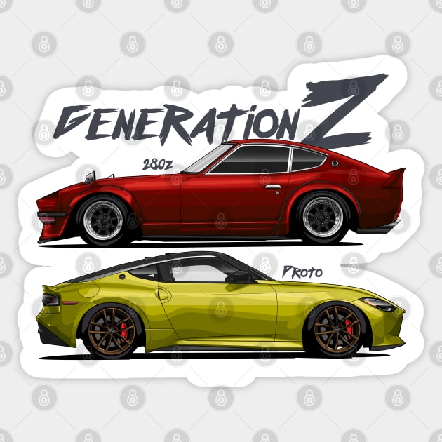 280z & Z Proto - Gen Z Sticker by LpDesigns_